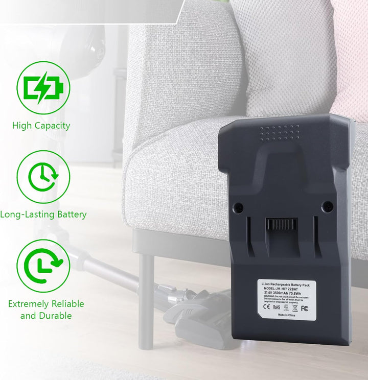 3500mAh Akku Kompatibel mit Hoover H-Free 100 Staubsauger, Lithium Ersatzbatterie Hoover B012 21.6V