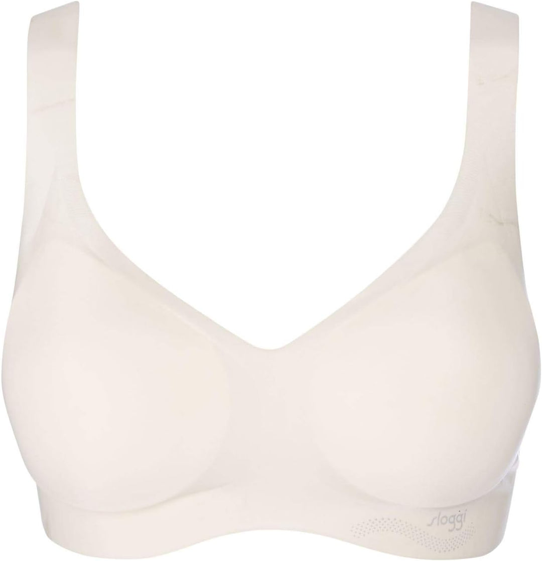 Sloggi - Zero Feel 2.0 - Damen - BH ohne Bügel - Breite Träger - Atmungsaktiv M Angora, M Angora