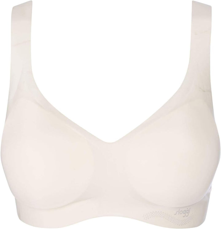 Sloggi - Zero Feel 2.0 - Damen - BH ohne Bügel - Breite Träger - Atmungsaktiv M Angora, M Angora