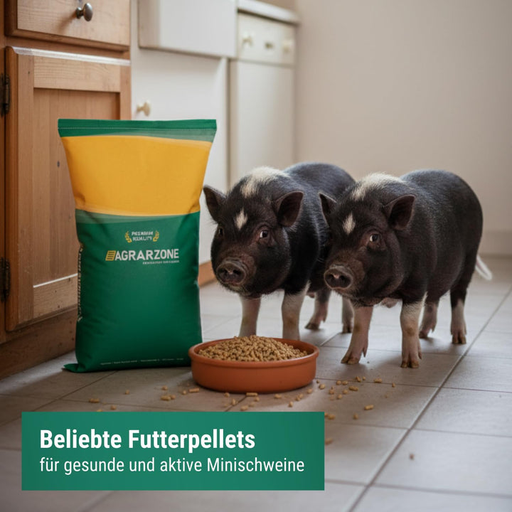 Agrarzone Minischweinfutter Pellets 20 kg - Schweinefutter für Minischweine, Zwergschweine & Teacup