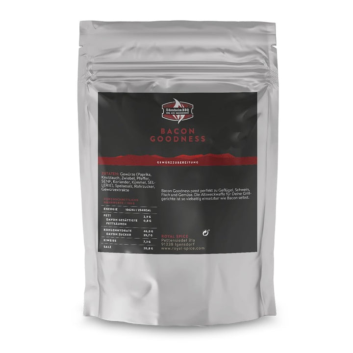 Udenheim BBQ Bacon Goodness Rub 250g - Allround BBQ Rub mit Einzigartigem Geschmackserlebnis aus Süs