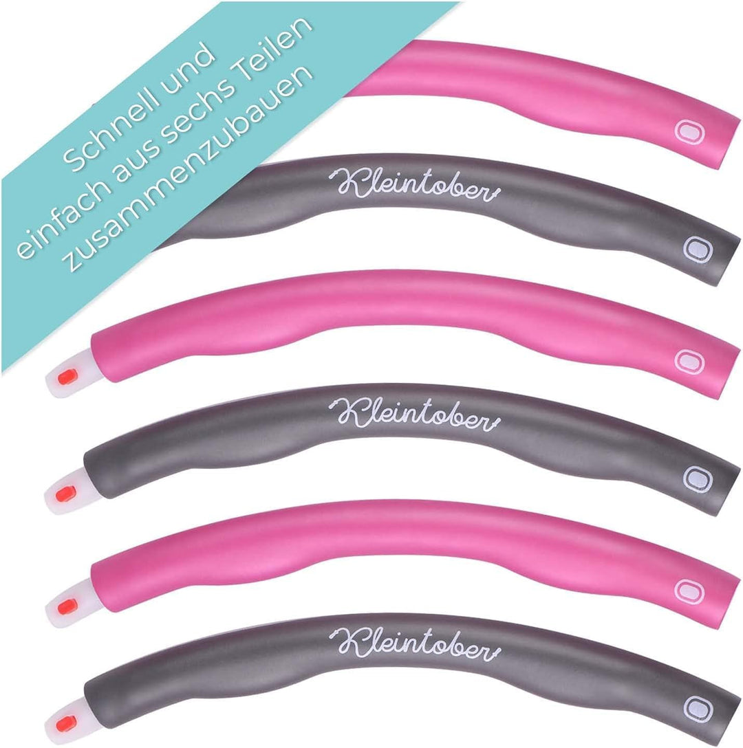 KLEINTOBER Premium Hula für Kinder & schlanke Erwachsene Set mit Übungsanleitung Gymnastik Hoola Hoo