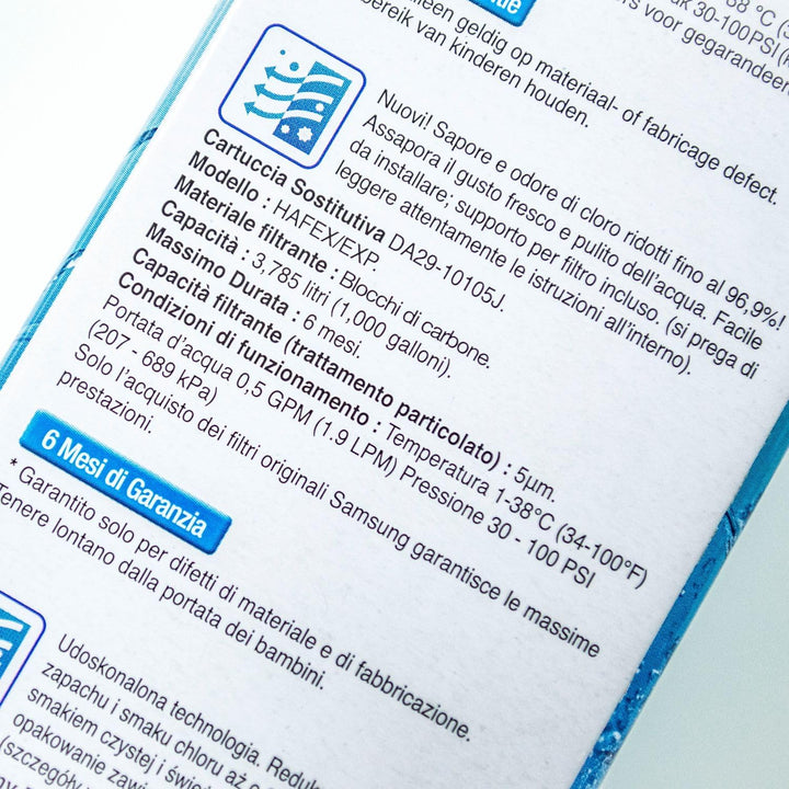 Externer Wasserfilter für Kühlschrank, kompatibel mit Samsung HAFEX/EXP DA29-10105J