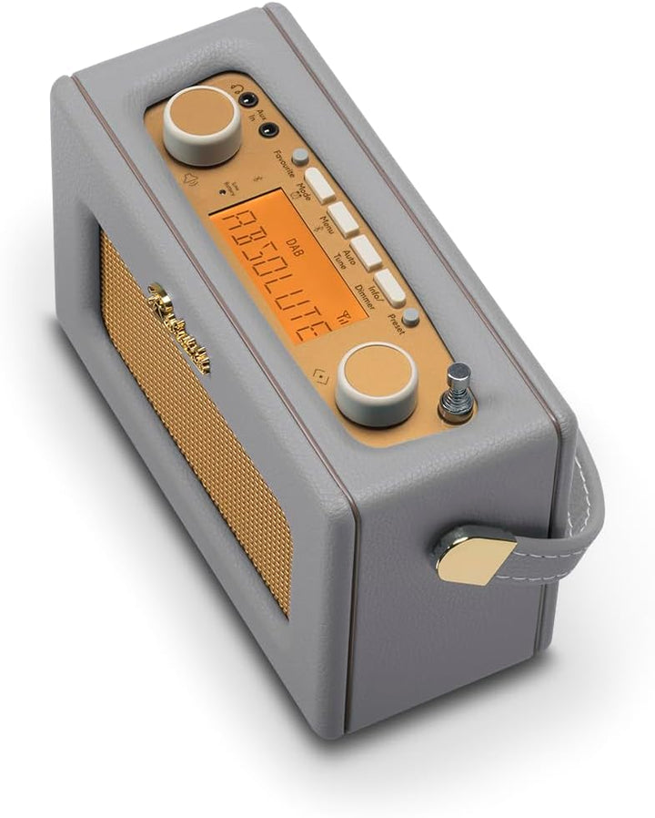 Roberts Revival UNO BT Dab+/FM/Bluetooth, tragbares Radio, Wecker, Grau, grau