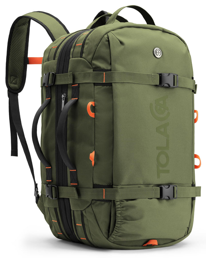 Tolaccea Reiserucksack, Handgepäck Rucksack Flugzeug, TSA-Freundlicher Laptop Rucksack 15,6 Zoll, Er
