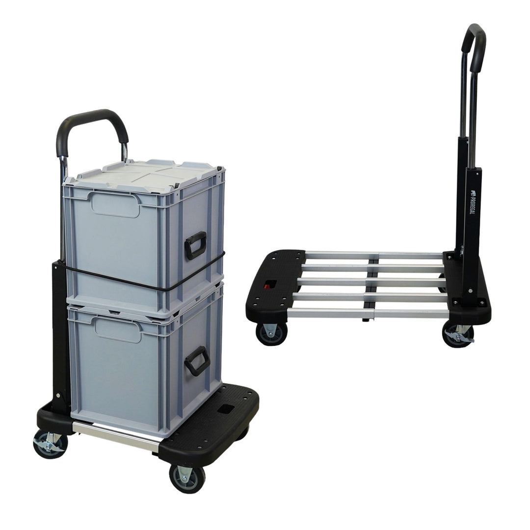 PROREGAL Klappbarer Profi-Transportwagen Taurus 150 | HxBxT 97x46x76cm | Traglast 150kg | Höhenverst