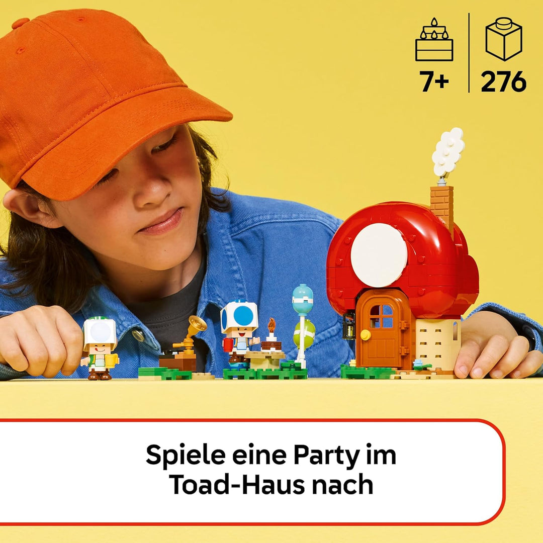 LEGO Super Mario Party bei Toads Haus - Interaktives Set mit 2 Figuren, Küche, Schlafzimmer & Pickni