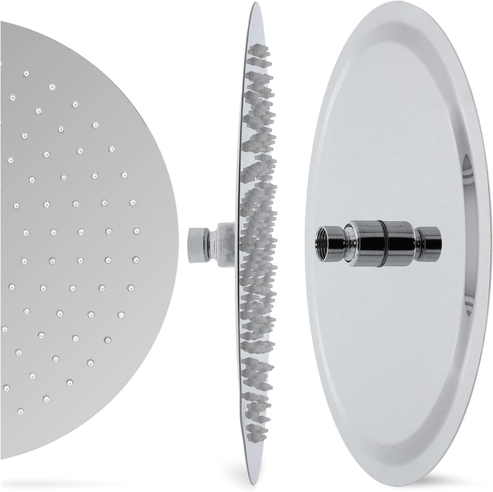 Millto™ Runder Edelstahl Duschkopf Regendusche 30 cm | Regenduschkopf Gross 12 Zoll Brausekopf Dusch