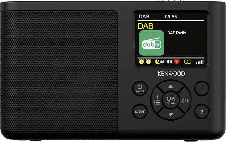 Kenwood CR-M33DAB-B - Tragbares DAB+ Radio mit Bluetooth, integriertem Li-Ion Akku & 6,1cm Farbdispl