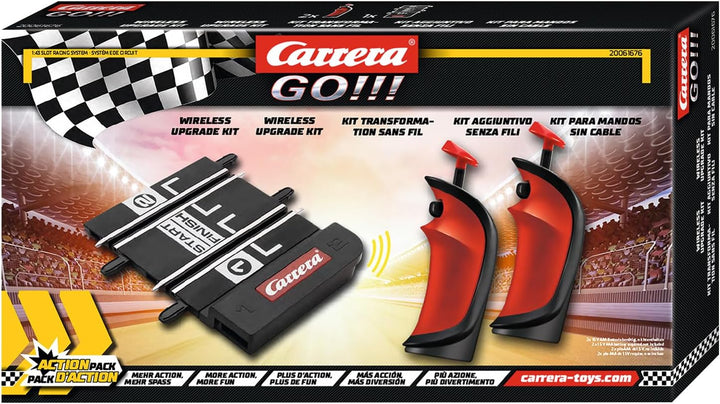 Carrera - 20061676 GO!!! Wireless Upgrade Kit (Juni) | Kabellose Handregler für GO!!! Rennbahnen | E