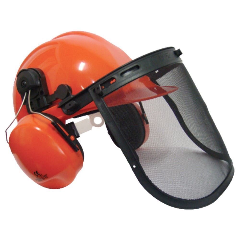 RocwooD Kettensägen-/Motorsensen-Sicherheitshelm mit Kinnriemen Pro 1 Orange, 1 Orange