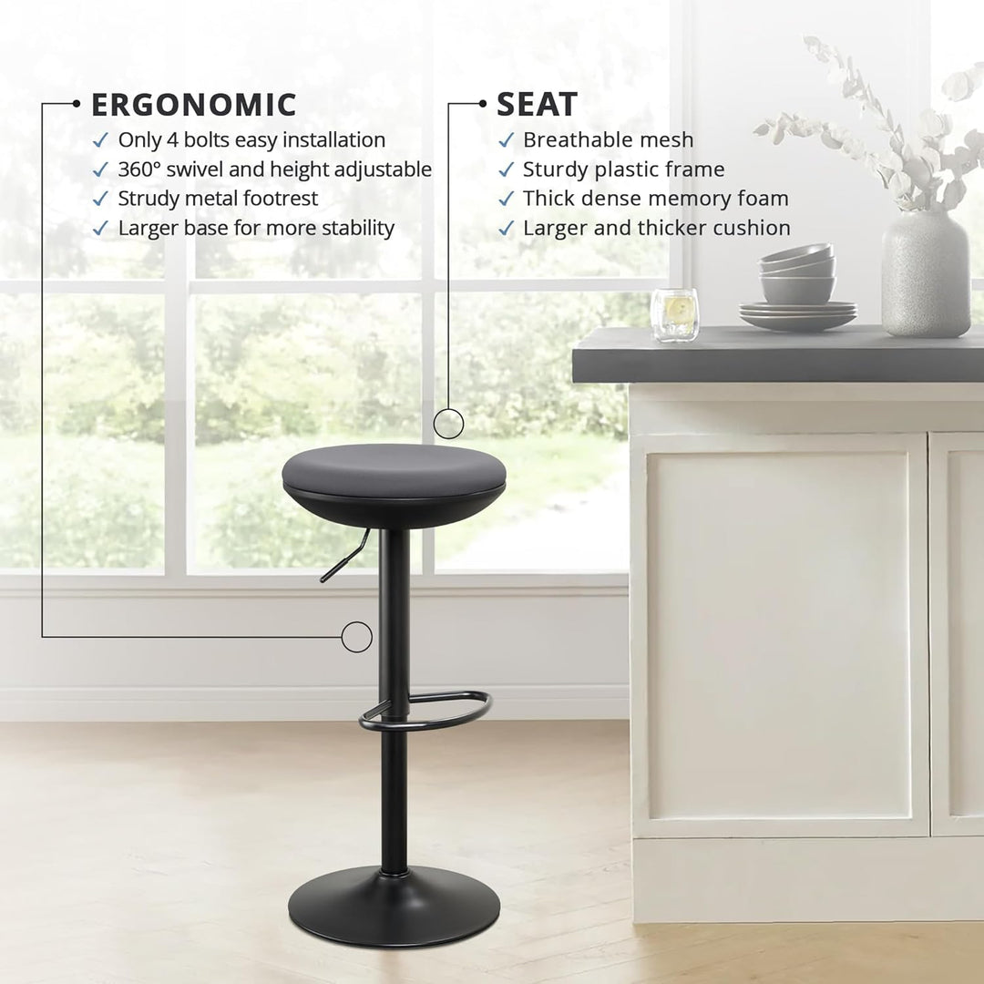 IWMH Stehhocker Höhenverstellbar, Bürohocker Ergonomischer, 360° Drehbarer Stehhilfe ohne Rückenlehn