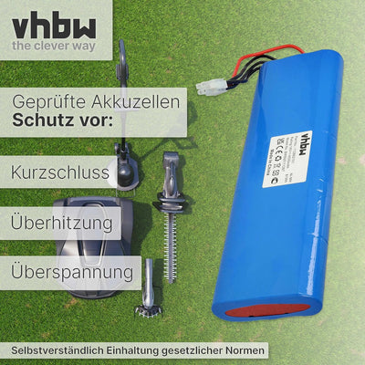 vhbw Akku kompatibel mit Husqvarna Automower 210AC, 210C, 220AC, 230ACX, 260ACX, G2 (2004-2006), SH,