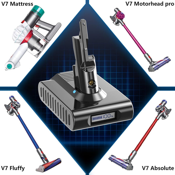 8000mAh V7 Akku Ersatzakku für Dyson V7 SV11 Kompatibel mit Dyson SV11 Animal Tigger Motorhead Absol