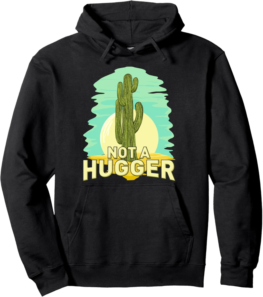 Kein Hugger-Kaktus - Vintage Retro Sarkastischer Kaktus Pullover Hoodie