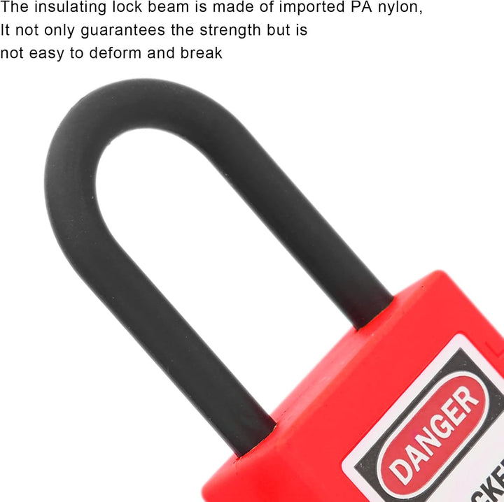 Watris Veiyi 5 Sätze 38mm Lockout Tagout, Vorhängeschloss Gleichschliessend, Vorhängeschloss Klein,