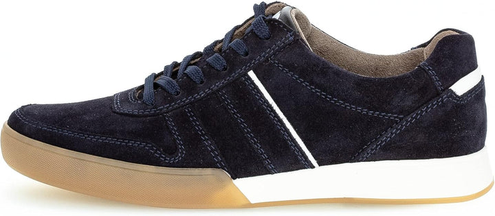 Pius Gabor Herren Sneaker Low,Halbschuhe,zertifiziertes Leder,Wechselfussbett 44.5 EU Blau Midnight,