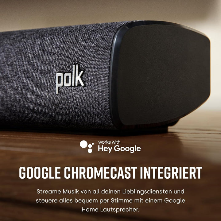 Polk Audio Signa S3 TV Soundbar mit Subwoofer, HDMI ARC, Bluetooth, Google Chromecast, 5.1 Dolby Dig