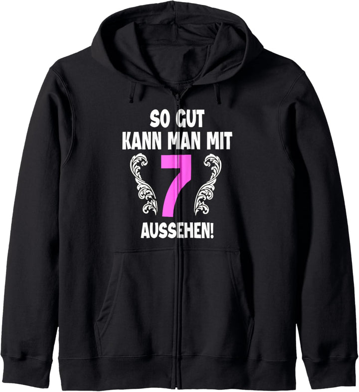 7 Jahre Tshirt Mädchen Jahrgang 2015 Geboren 7. Geburtstag Kapuzenjacke
