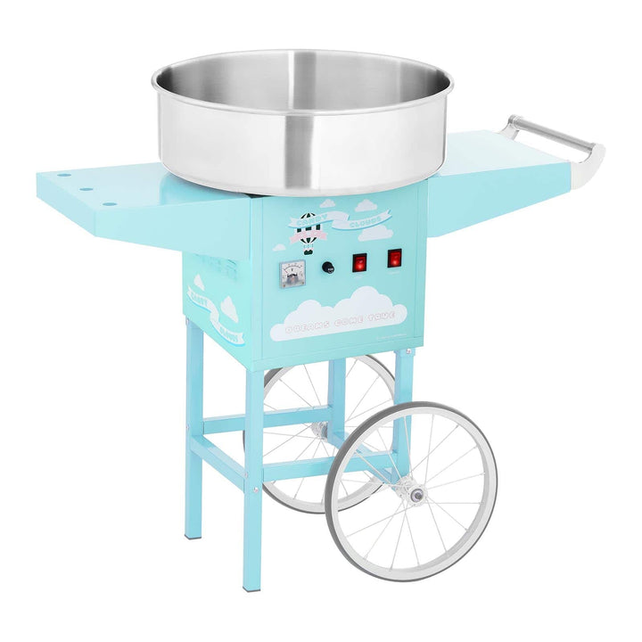 Royal Catering Zuckerwattemaschine mit Wagen Cotton Candy Maschine RCZC-1200-BG (1200 W, Ø 52 cm, 1