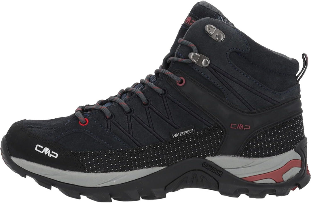 CMP Herren Rigel Mid Shoe Wp Trekking-& Wanderstiefel 39 EU Asphalt Syrah, 39 EU Asphalt Syrah