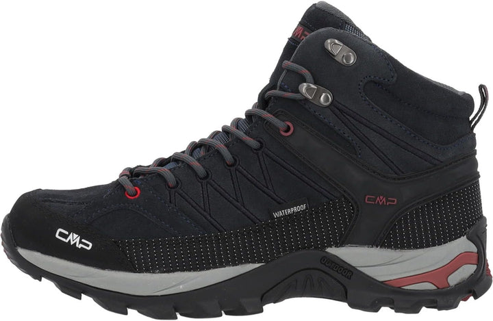 CMP Herren Rigel Mid Shoe Wp Trekking-& Wanderstiefel 39 EU Asphalt Syrah, 39 EU Asphalt Syrah