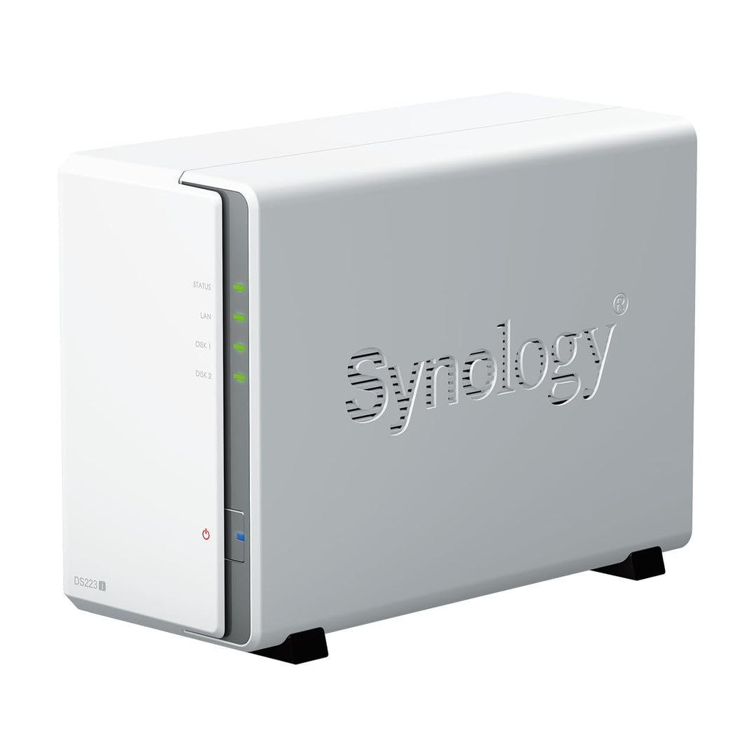 Synology DS223j 2-Bay Diskstation NAS (Realtek RTD1619B 4-Core 1.7 GHz 1GB DDR4 Ram 1xRJ-45 1GbE LAN