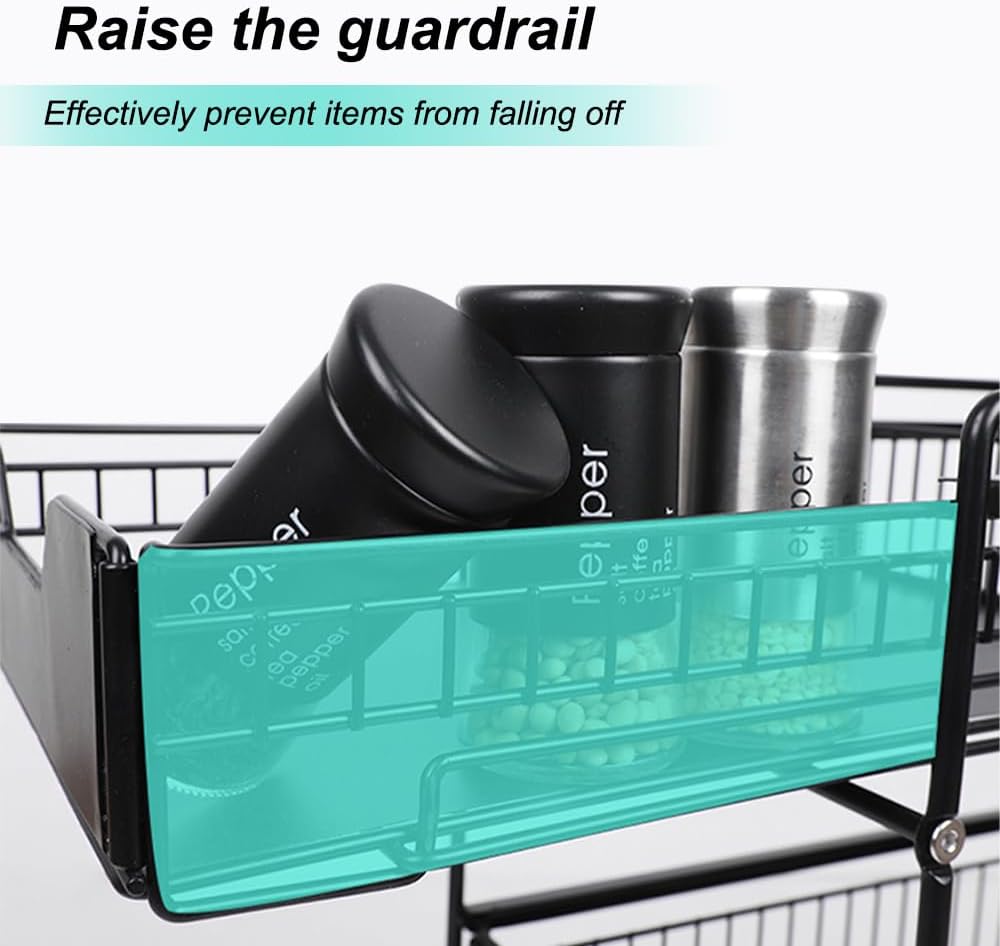 2 Tier Organizer mit Speicher Unter Waschbecken Schiebeschrank Korb herausziehen Snack Organizer Küc