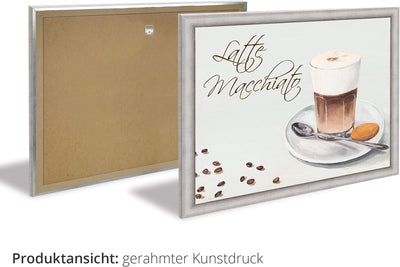 ARTland Bild mit Rahmen Kunstdruck gerahmt 35x45 cm Wandbild Wohnzimmer Design Bilder mit Sprüchen H