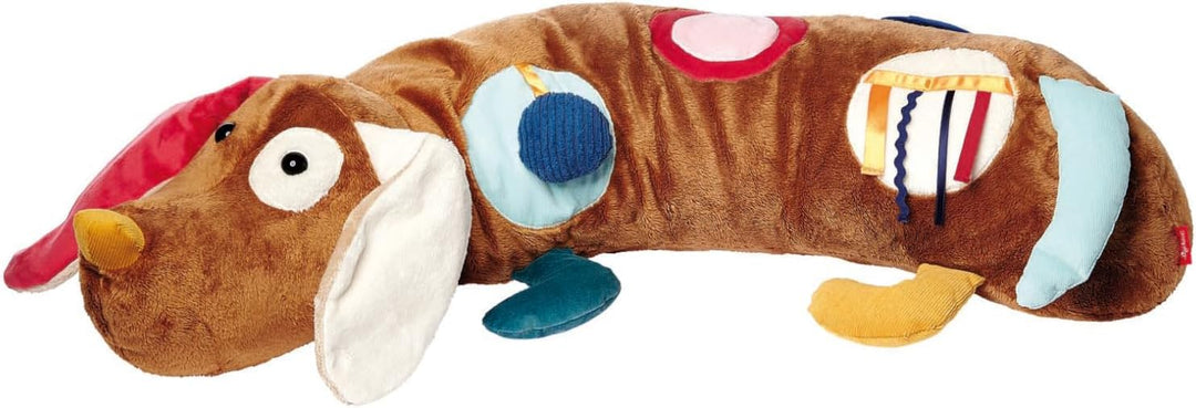 SIGIKID 40999 Aktiv-Kissen Hund Baby Activity PlayQ Mädchen und Jungen Babyspielzeug empfohlen ab 3