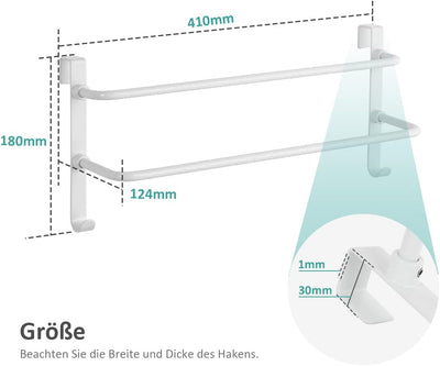 EMKE Handtuchhalter ohne Bohren, Edelstahl Handtuchhalter für Badheizkörper Handtuchtrockner mit Hak