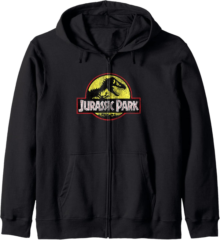 Jurassic Park Classic Logo Distressed Kapuzenjacke