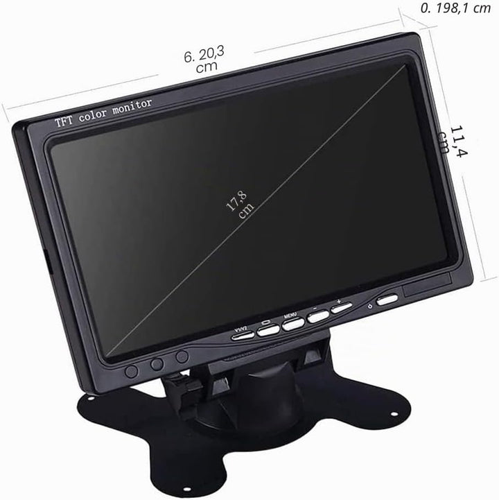 7 Zoll TFT LCD Auto Rückfahrkamera Quad Split Monitor Fernbedienung 4 Kanäle RCA Video Eingänge (4-P