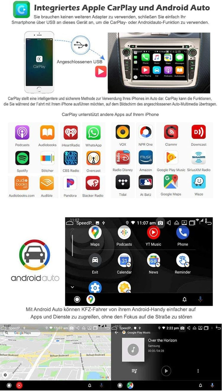 Erisin 8-Kern 4GB RAM 64GB ROM Android 11 Autoradio Bluetooth für Alfa Romeo Mito, Autoradio mit Nav