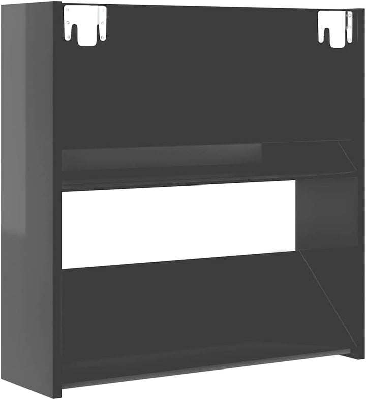 2 Stück 60x18x60 cm Wand Schuhschrank mit 2 Kippböden Schuhregal Schmal Schuhbank Shoe Rack Schuhkip