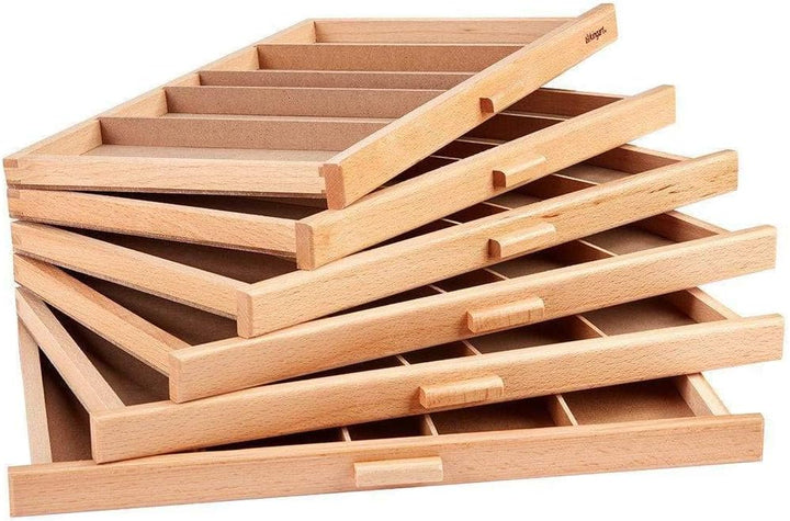 KINGART 723N Studio, 6 Schubladen, designte Aufbewahrung für Kunstmaterialien, natürliches Finish Kü