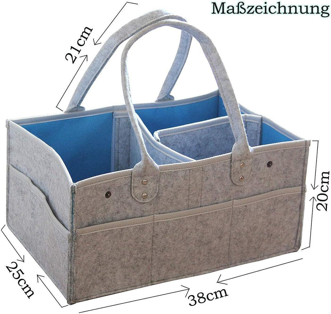 AEESRRU Baby Windel Caddy Organizer Korb tragbar Storage Bin gross Kindergarten Tasche mit Wechselba
