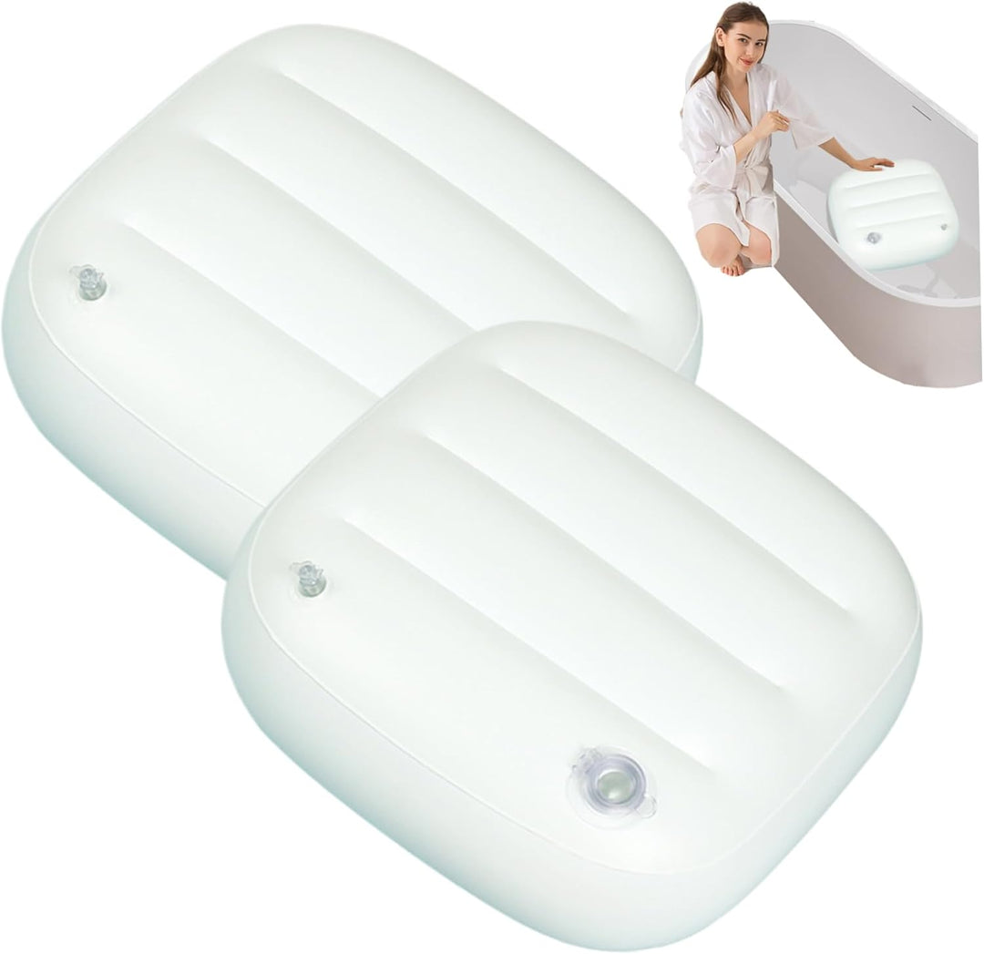 2pcs aufblasbare Whirlpool-Sitz-Tragen-Bestands-Badewannenkissen mit Verstellbarer Festigkeit einfac