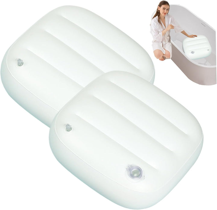 2pcs aufblasbare Whirlpool-Sitz-Tragen-Bestands-Badewannenkissen mit Verstellbarer Festigkeit einfac