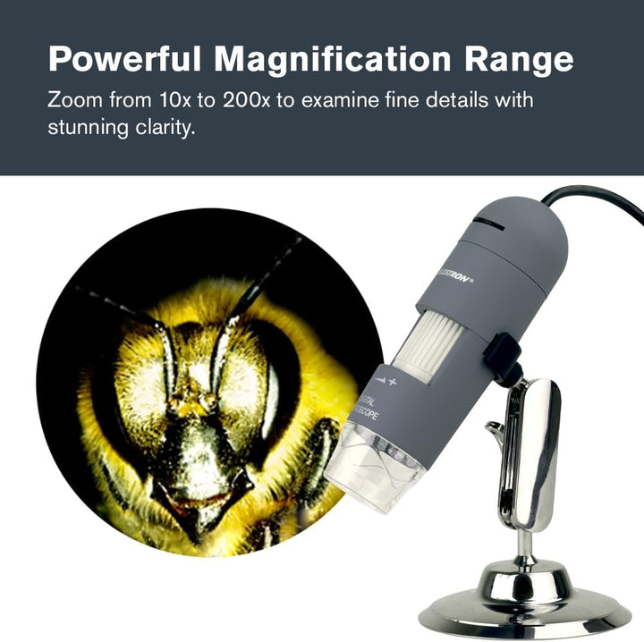 Celestron Deluxe Capture Your Discoveries 44302-C Handheld Digitalmikroskop, Grau Deluxe, Handgerät,