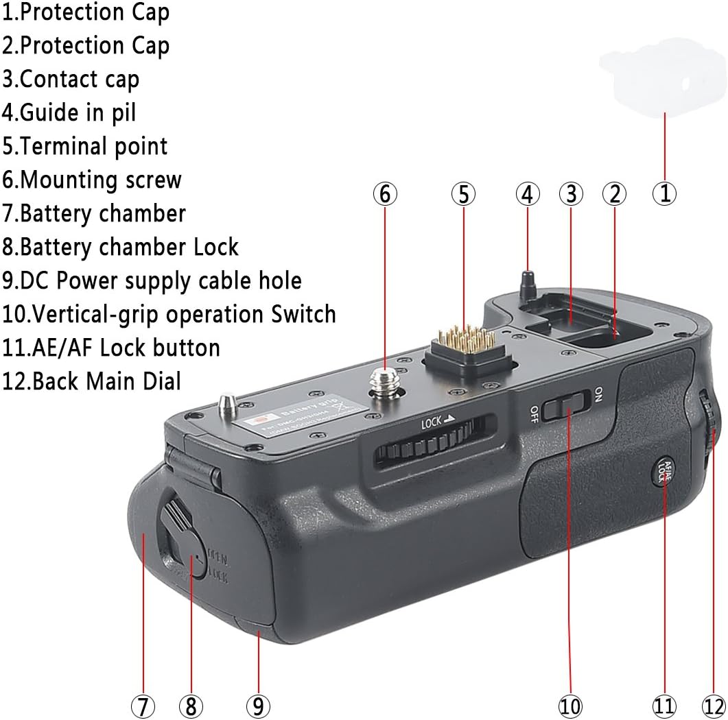 DSTE® Batterie Griff für Panasonic Lumix GH3 DSLR Digital Kamera als DMW-BGGH3 mit (2 packung) DMW-B