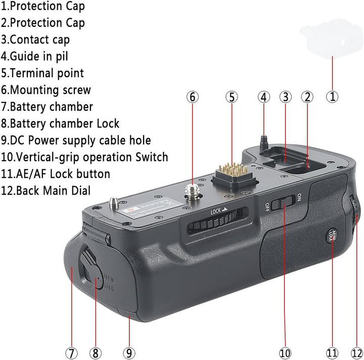 DSTE® Batterie Griff für Panasonic Lumix GH3 DSLR Digital Kamera als DMW-BGGH3 mit (2 packung) DMW-B