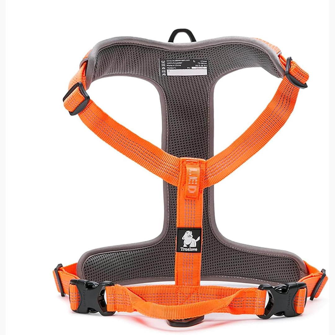 TRUE LOVE Hundegeschirr Outdoor Adventure II Reflektierende Weste mit 2 Leinenbefestigungen, passend