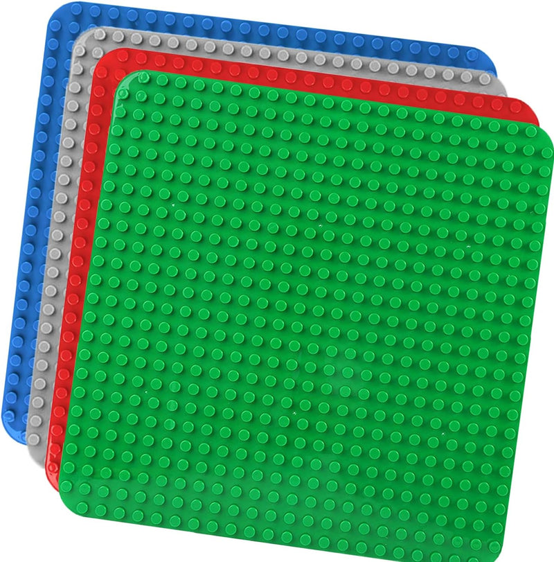 4 Grosse Bauplatte Kompatibel mit Lego Duplo Platten,38.4 * 38.4cm Classic Grundplatte mit 24 x 24 N