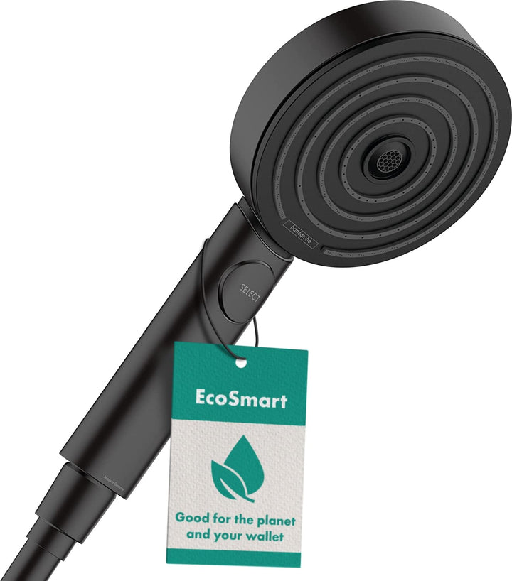 hansgrohe Pulsify Select S - wassersparender Duschkopf 9 l/min (EcoSmart), Handbrause mit 3 Strahlar