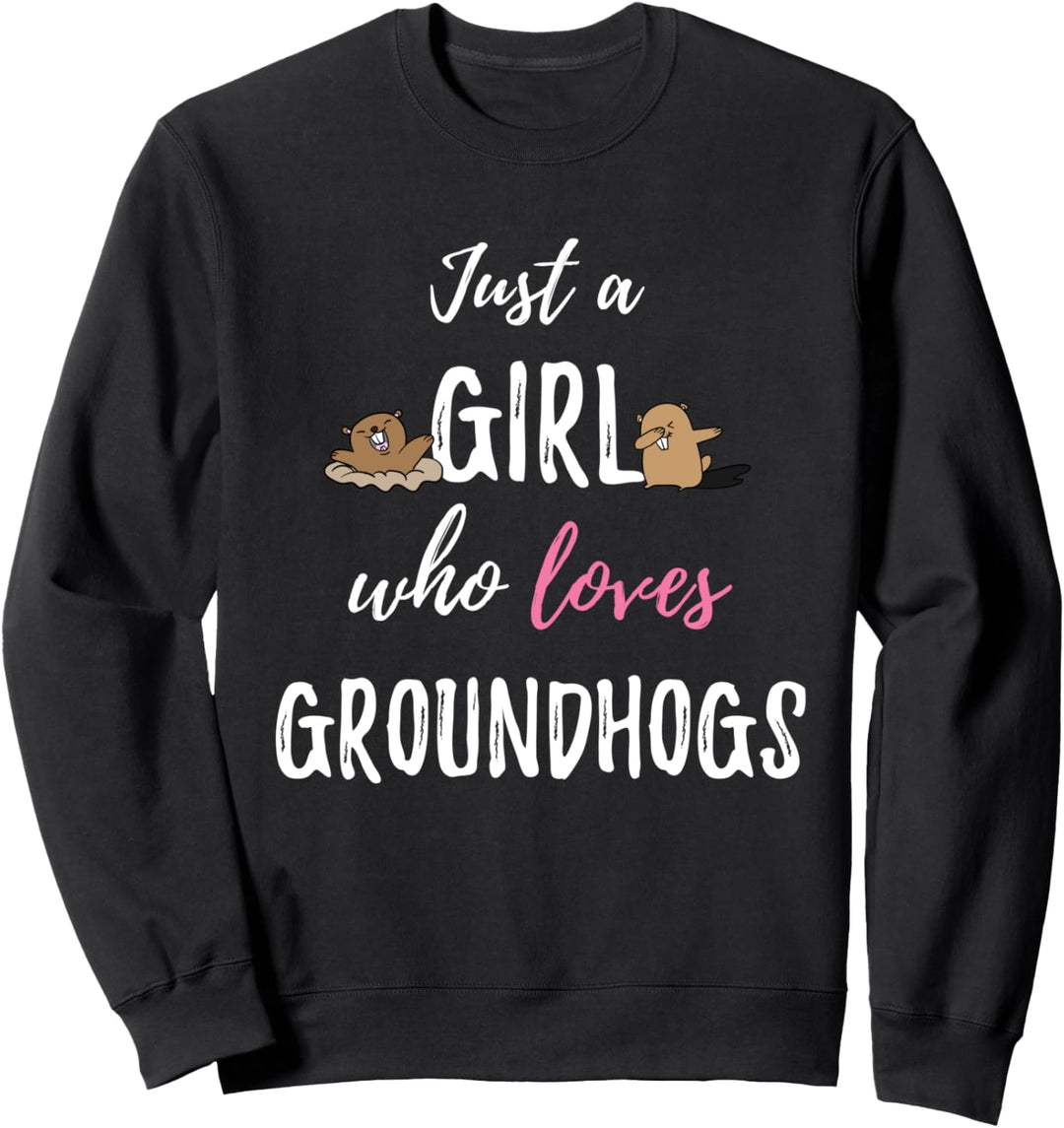 Nur ein Mädchen, das Murmeltiere liebt Sweatshirt