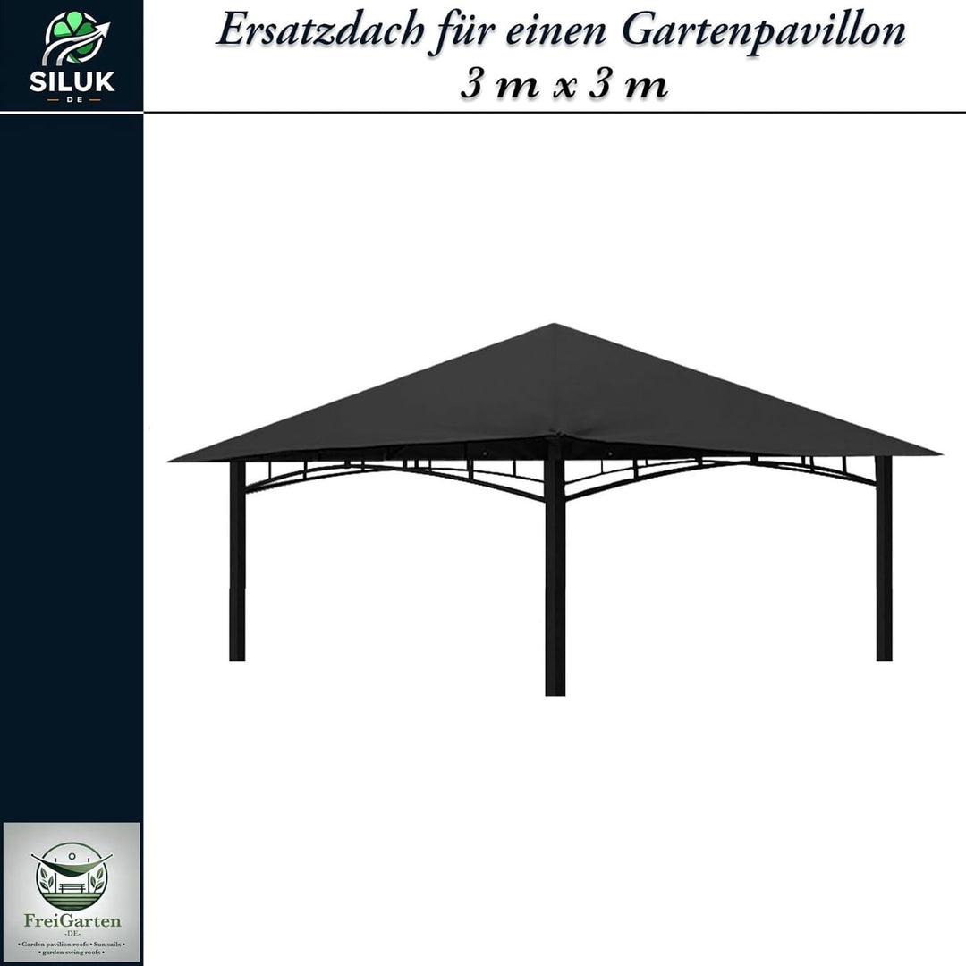 freigarten.de Ersatzdach für Pavillon 3x3 Meter Sand Antik Pavillon Wasserdicht Material: Panama PCV