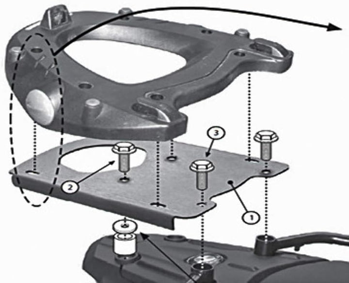 Givi SR5107 Topcase Träger Monokey