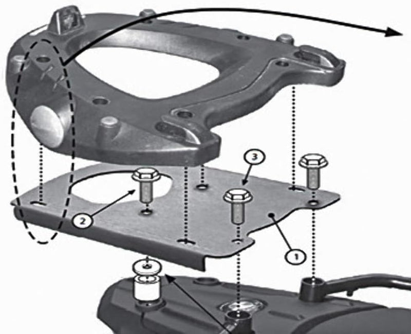 Givi SR5107 Topcase Träger Monokey