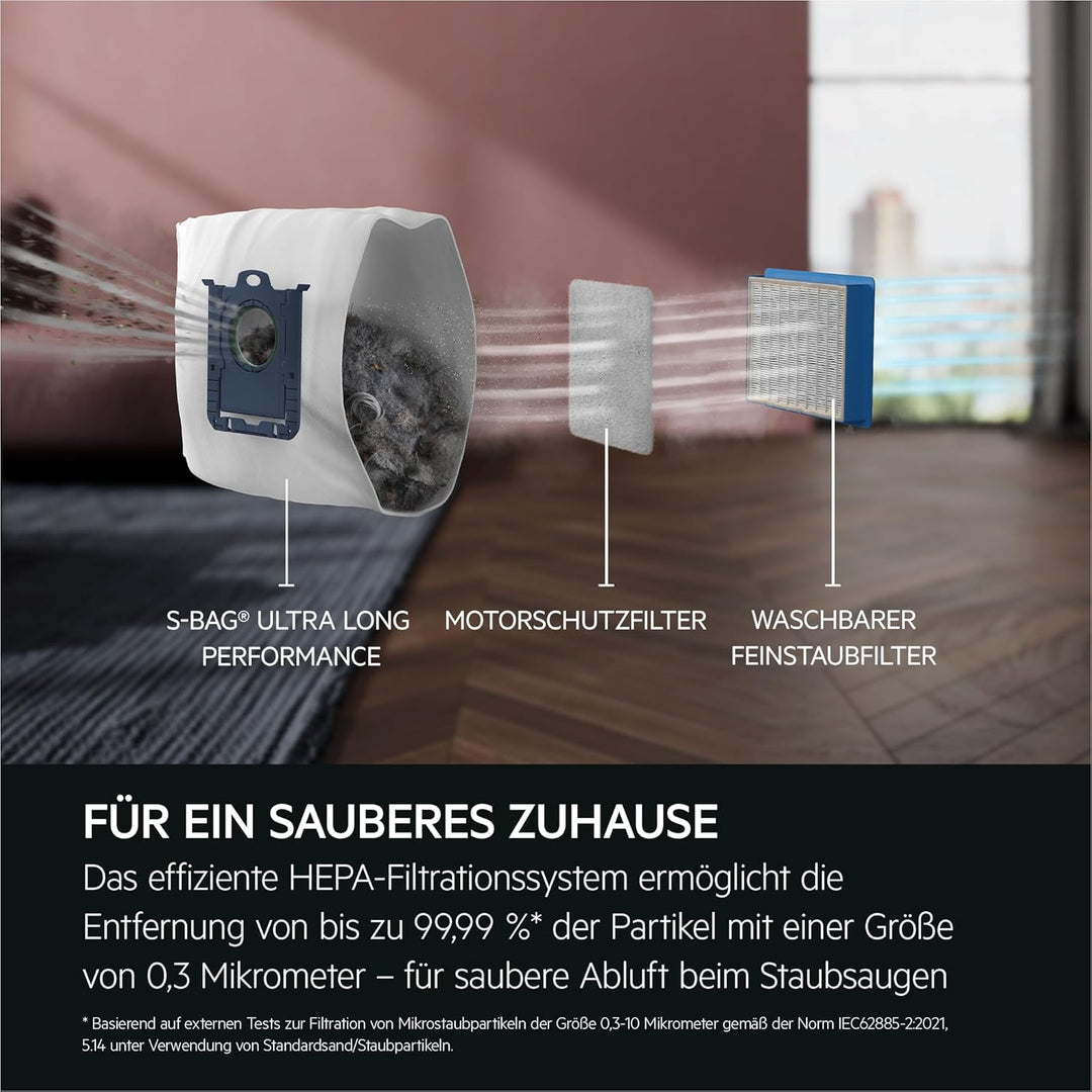 AEG Ultimate 8000 Staubsauger mit Beutel, Testsieger der Stiftung Warentest, hohe Saugleistung, Auto